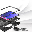 Etui pancerne do Samsung Galaxy Tab S9 FE+ / S9+ / S8+ / S7+, ochronne 360 z miejscem na rysik, Czarne