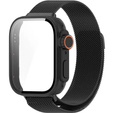 Bransoleta Milanese + 2w1 Etui + Szkło Hartowane do Huawei Watch Fit 3, Czarna