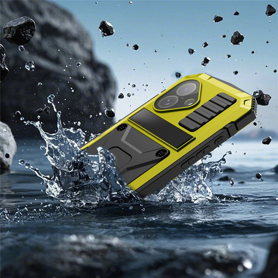 Etui R-JUST z podstawką i wbudowanym szkłem do iPhone 17