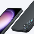 Etui do Samsung Galaxy A55 5G, Matte Hybrid, z ochroną aparatu, przezroczyste / czarne