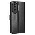 Etui z klapką do Honor 70 5G, Crazy Horse Wallet, czarne