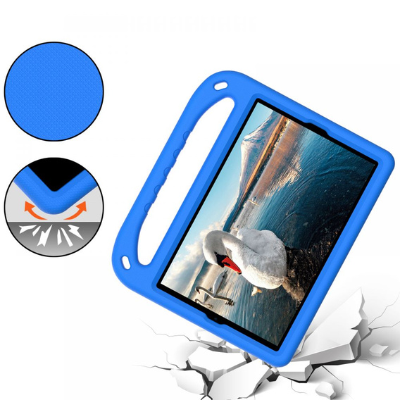 Etui dla dzieci do Lenovo Tab M10 HD 10.1 Gen 2 X306 / Tab M10 Plus TB-X606, dziecięce z uchwytem, Niebieskie