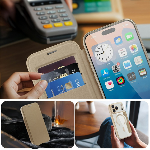 Etui z klapką RFID Wallet MagSafe z ochroną aparatu do iPhone 17 Pro Max