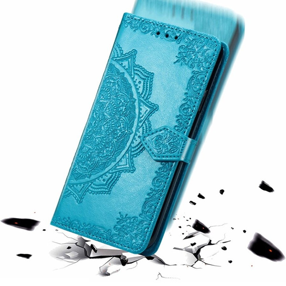 Etui z klapką do Infinix Hot 40i, Mandala, niebieskie
