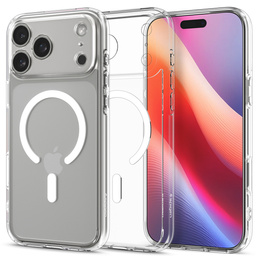 Etui Spigen Ultra Hybrid Mag MagSafe do iPhone 17 Pro Max, Clear / White
