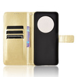 Etui z klapką do Xiaomi Redmi 14C / Xiaomi Poco C75, Crazy Horse Wallet, złote
