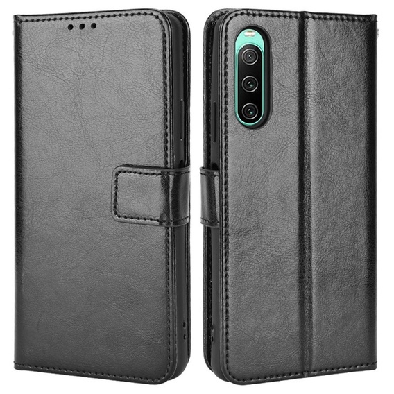 Etui z klapką do Sony Xperia 10 IV, Wallet, czarne