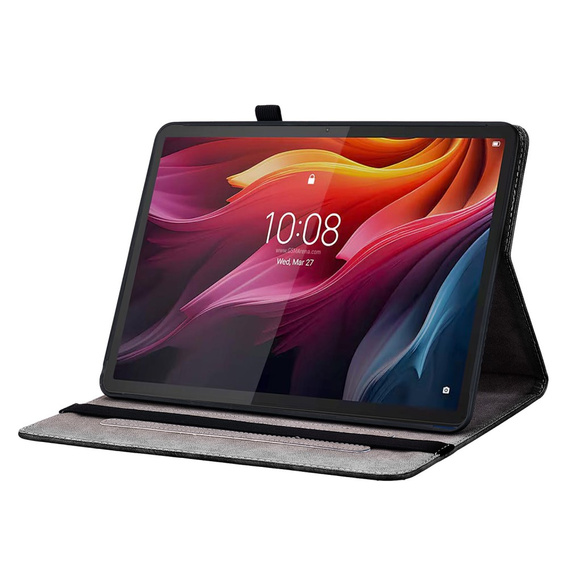 Etui do Lenovo Tab K11 Plus – kolorowe, z nadrukiem słoneczników, z kieszeniami na karty i funkcją podstawki