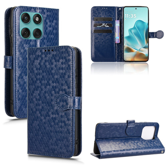 Etui z klapką do Motorola Edge 60 / 60 Fusion, Wallet Rhombus, niebieskie