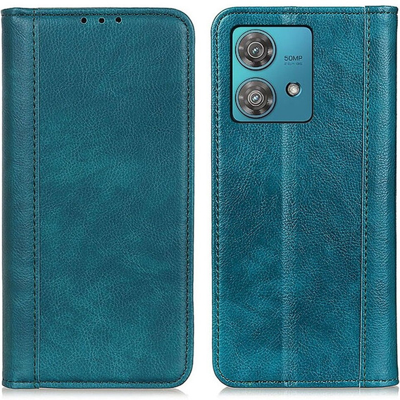 Etui do Motorola Edge 40 Neo, Wallet Litchi Leather, zielone