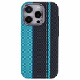 Etui do iPhone 13 Pro, Carbon Fiber MagSafe, czarne / niebieskie