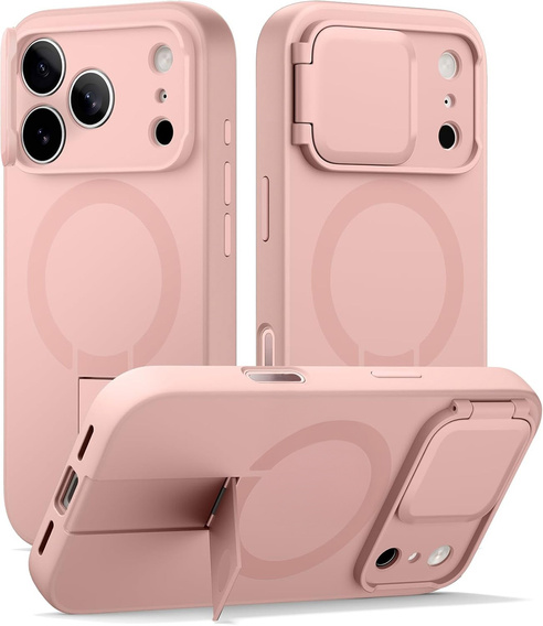 Etui Suritch Shockproof z podstawką i osłoną aparatu, do MagSafe do iPhone 17 Pro Max