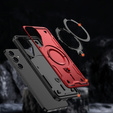 Etui do Samsung Galaxy S24 FE, Military MagSafe, czerwone