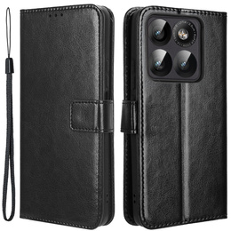 Etui z klapką Crazy Horse Wallet do Motorola Edge 60 Pro – eleganckie i ochronne, czarne