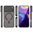 Etui matowe do iPhone 17 Pro Max, do MagSafe, z ochroną aparatów, czarne