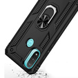 Etui pancerne do Motorola Moto E20/E30/E40, Nox Case Ring, czarne