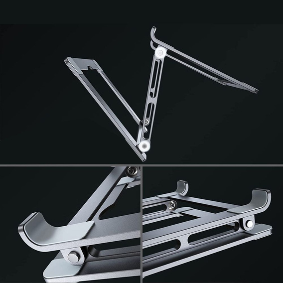 Aluminiowa podstawka do laptopa, stojak Tech-Protect - Srebrny