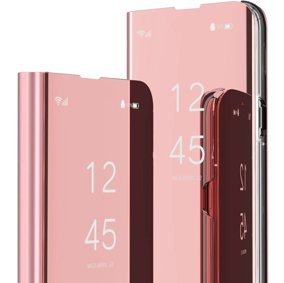 Etui do Xiaomi Redmi 13C / Poco C65, Clear View, różowe rose gold