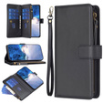 Etui z klapką do Samsung Galaxy A25 5G, Wallet Zipper Pocket, czarne