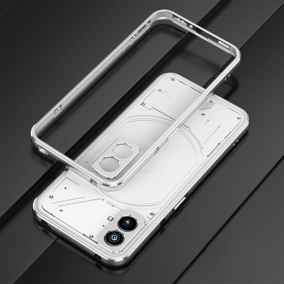 Etui do Nothing Phone (2), Armor Bumper, srebrne