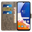 Etui z klapką do Samsung Galaxy A55 5G, Butterfly, szare