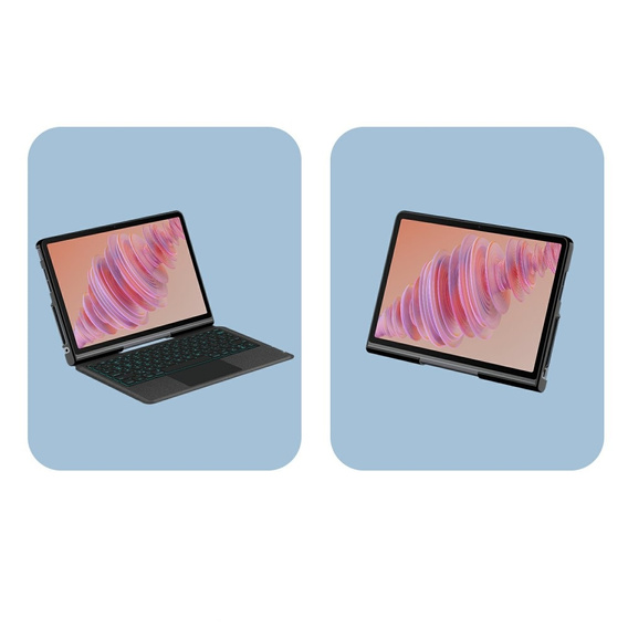Etui z klawiaturą do Lenovo Tab Plus, czarne