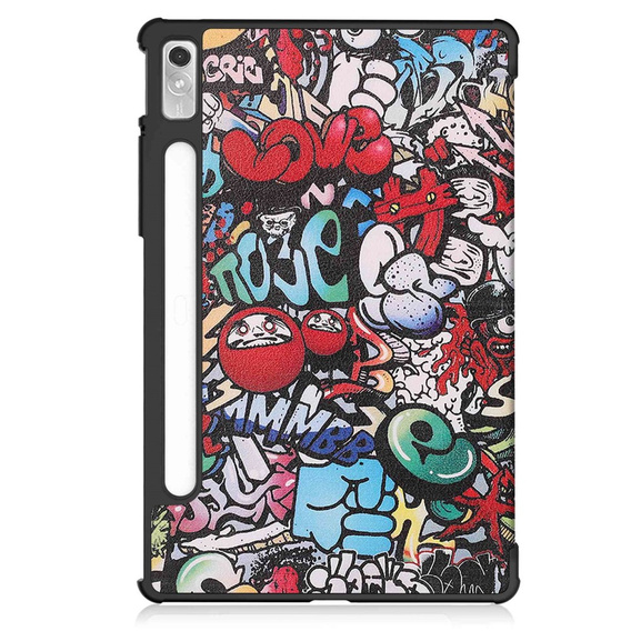 Etui do Lenovo Tab P11 Pro Gen 2 TB132FU TB132XU 11.2", Trójdzielne z miejscem na rysik, Graffiti