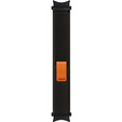 Pasek Nylonowy do Samsung Galaxy Watch 4/5/6 40/42/43/44/45/46/47mm, Czarny / Pomarańczowy