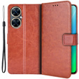 Etui z klapką do Huawei Nova 11i, Wallet, brązowe