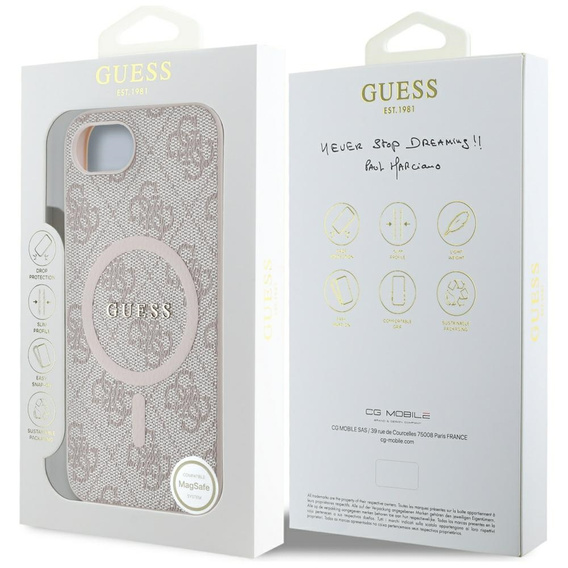 Etui Guess HC MagSafe PU 4G Ring Classic Logo do iPhone 16e
