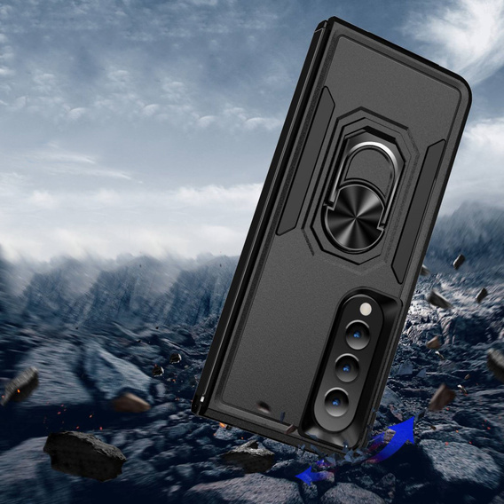Etui pancerne do do Samsung Galaxy Z Fold 4 5G, Nox Case Ring, czarne