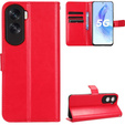 Etui z klapką do Honor 90 Lite 5G, Crazy Horse Wallet, czerwone