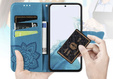 Etui z klapką do Samsung Galaxy A17 5G, portfelowe, Motyl, niebieskie