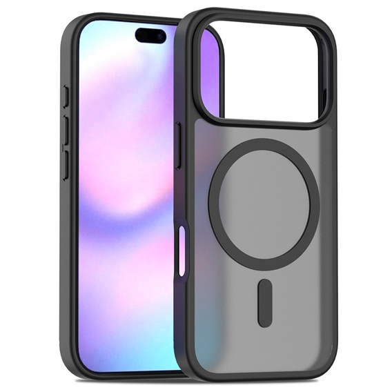 Etui Matt Case do iPhone 17 Pro, do MagSafe, półprzezroczyste czarne
