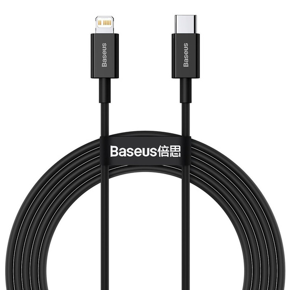 Baseus Superior PD – kabel USB-C do Lightning 2 m, 20W, czarny