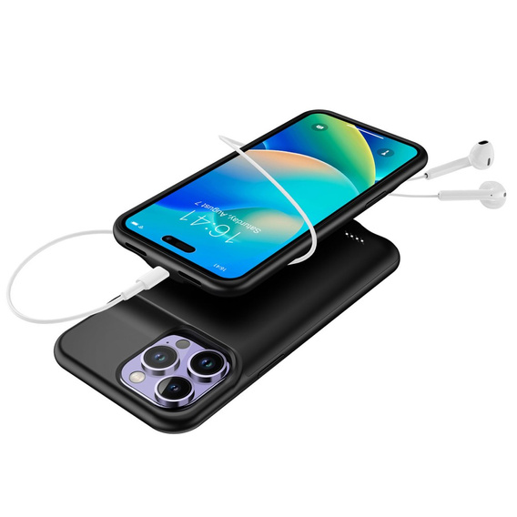 Etui z Baterią 8500mAh do iPhone 14 Pro Max, Czarne