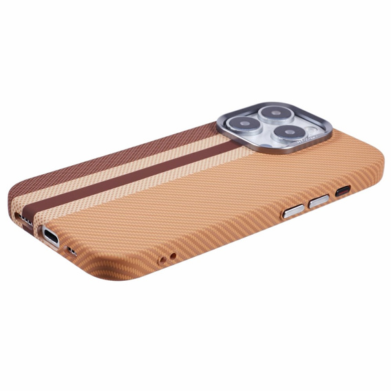 Etui do iPhone 16 Pro, Carbon Fiber MagSafe, żółte