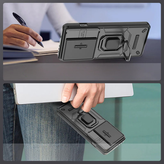 Etui do OnePlus 13, KickStand Camera Lens, czarne