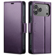 Etui portfelowe ERBORD Glossy Litchi z klapką do iPhone 17 Pro Max