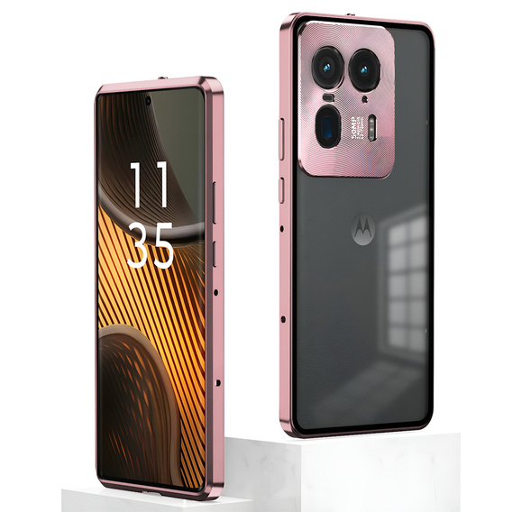 Etui do Motorola Edge 50 Ultra, Frame Case, różowe