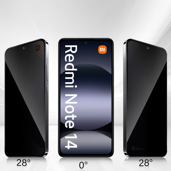2x Szkło ERBORD Anti-Spy do Xiaomi Redmi Note 14 4G – chroń ekran i swoją prywatność