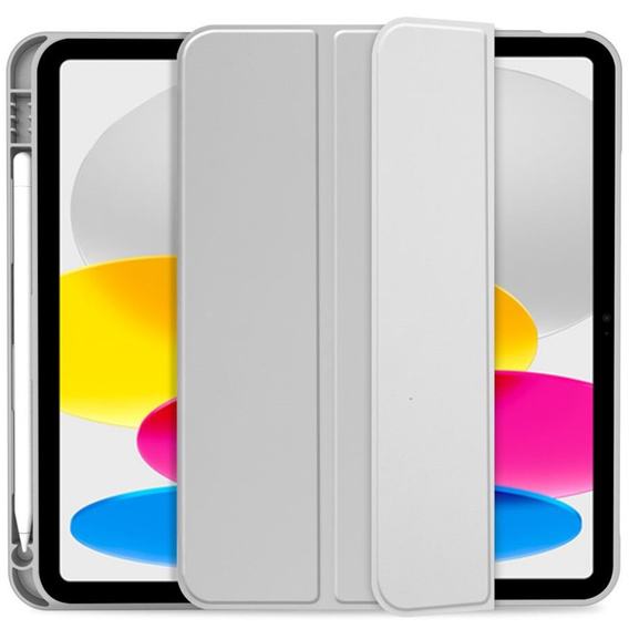 Etui do iPad 11" 2025 A16 (11 gen.) / iPad 10.9" 2022 (10 gen.), Smartcase z miejscem na rysik, Szare