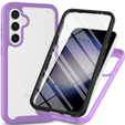 Etui do Samsung Galaxy S24, Shockproof, z folią, fioletowe