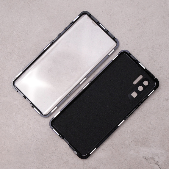 Etui do Huawei P30 Pro, ERBORD Glass Armor Leather, czarne