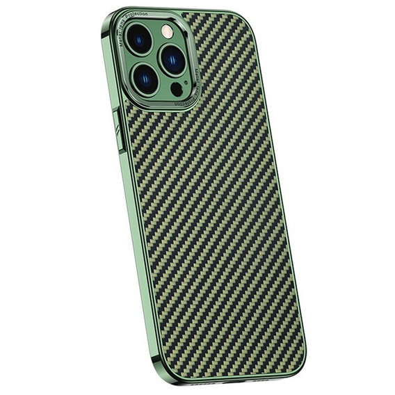 Etui Slim Carbon do iPhone 14 Pro Max, Green