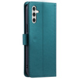 Etui z klapką do Samsung Galaxy A55 5G, Rhombus Crossbody Leather, ciemnozielone