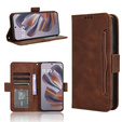Etui z klapką do Motorola Edge 50 Neo / Motorola ThinkPhone 25, Card Slot, brązowe