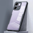 Etui do Oppo Reno 14F, wzmocnione, przezroczyste z czarnymi bokami