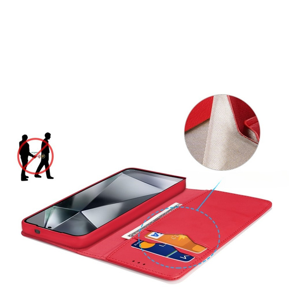 Etui Dux Ducis do Samsung Galaxy S25 Ultra, Hivo, czerwone