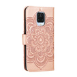 Etui z klapką do Xiaomi Redmi Note 9s/ 9 Pro, Mandala, różowe rose gold